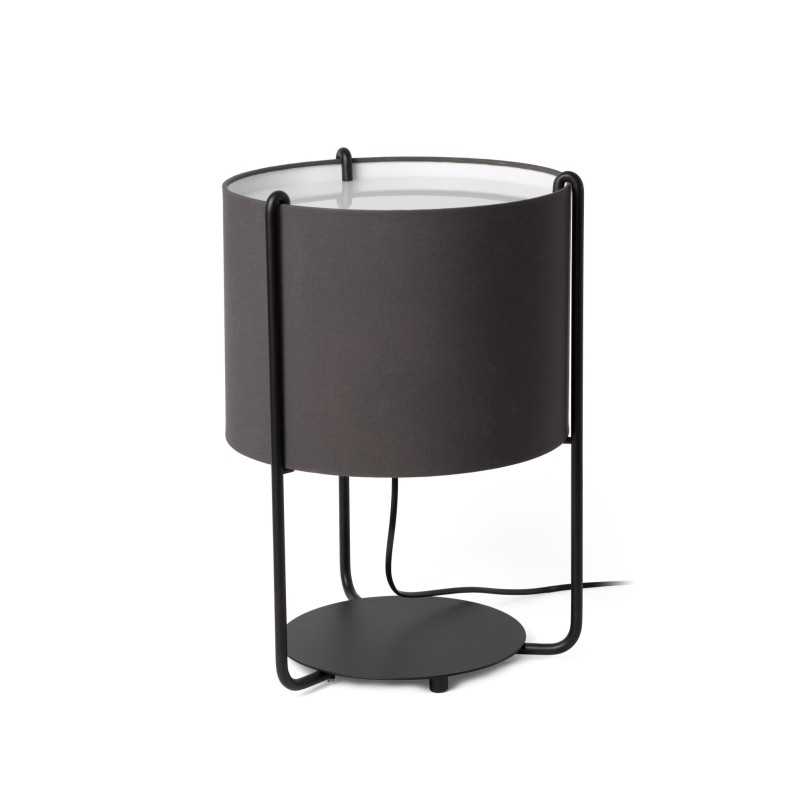 Candeeiro de mesa em aço E27 preto mate BOÔLOT