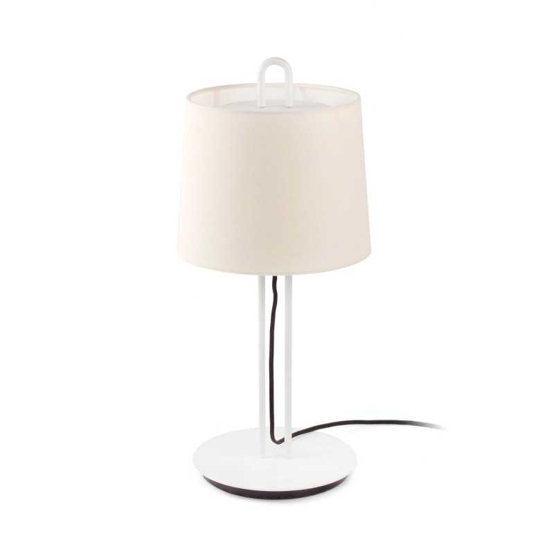 Luminária de mesa em aço E27 branco mate RUGLES