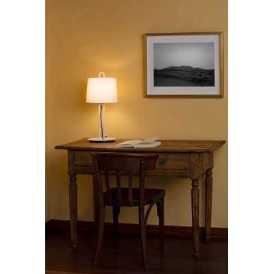 Luminária de mesa em aço E27 branco mate RUGLES