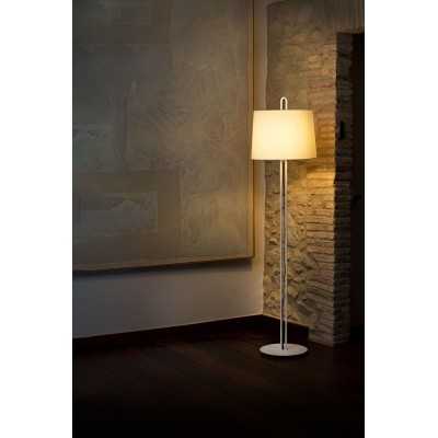 Luminária de chão em aço E27 branco fosco LAFAGE