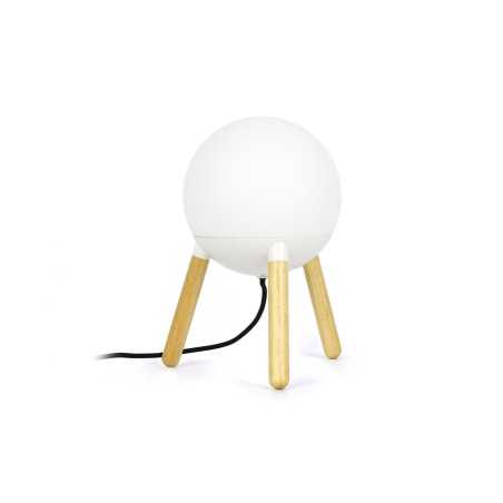Luminária de mesa em alumínio E27 branco fosco DOMANCY
