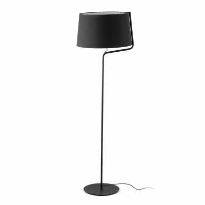 Luminária de suelo em aço E27 preto fosco TREMEL