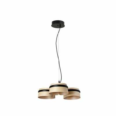 Lâmpada de teto em aço preto fosco com LED integrado ANZEME