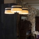 Lâmpada de teto em aço preto fosco com LED integrado ANZEME