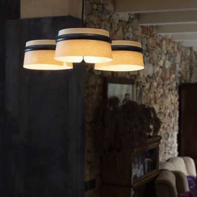 Lâmpada de teto em aço preto fosco com LED integrado ANZEME