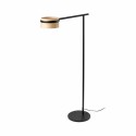 Luminária de chão em aço com LED integrado, acabamento preto fosco CUTTING