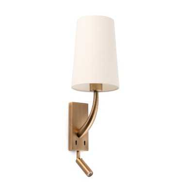 Luminária de parede em aço antigo E27 CIVAUX