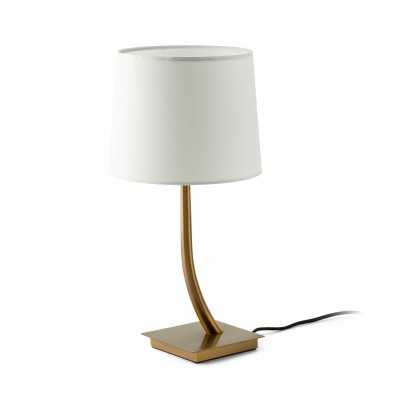 Luminária de mesa de acero E27 en oro antiguo BARRAN