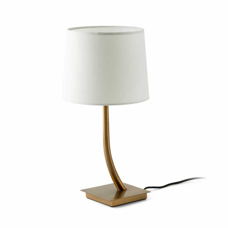 Luminária de mesa de acero E27 en oro antiguo BARRAN