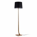 Luminária de pie de aço E27 en oro antiguo FAUBEC