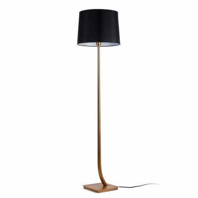 Luminária de pie de aço E27 en oro antiguo FAUBEC