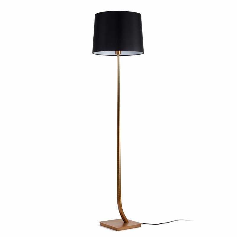Luminária de pie de aço E27 en oro antiguo FAUBEC