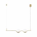 Luminária de teto em aço com LED integrado e acabamento dourado brilhante LABETS