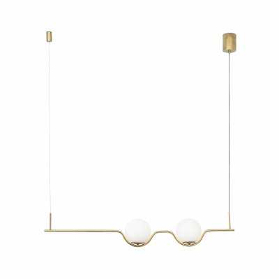 Luminária de teto em aço com LED integrado e acabamento dourado brilhante LABETS