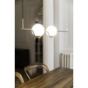 Luminária de teto em aço com LED integrado e acabamento dourado brilhante LABETS