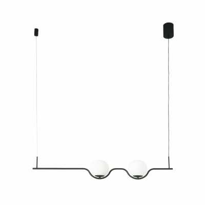 Luminária de teto em aço com LED integrado, preto fosco, BIARNE