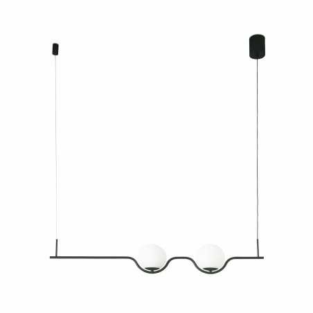 Luminária de teto em aço com LED integrado, preto fosco, BIARNE