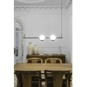 Luminária de teto em aço com LED integrado, preto fosco, BIARNE