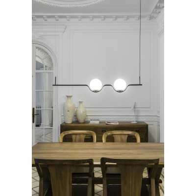 Luminária de teto em aço com LED integrado, preto fosco, BIARNE