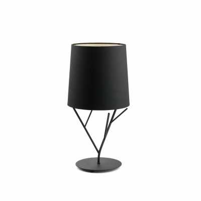 Luminária de mesa em aço E27 preto fosco PEYRUN