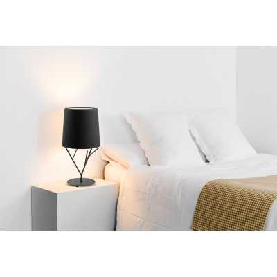 Luminária de mesa em aço E27 preto fosco PEYRUN