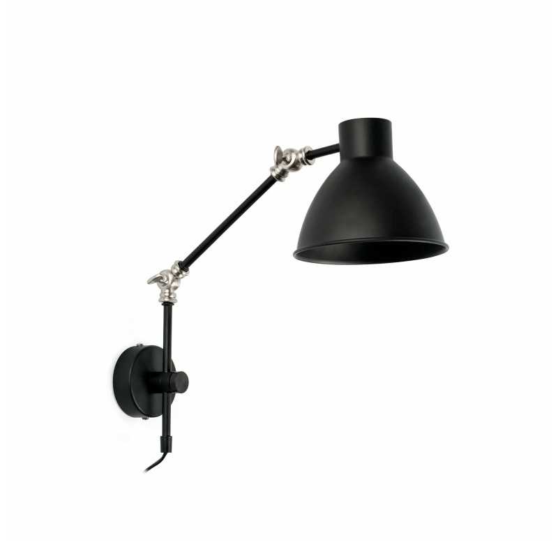 Luminária de parede em aço preto mate E14 TORSIAC
