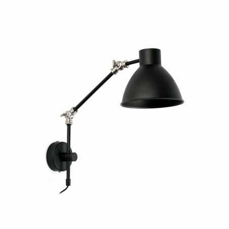 Luminária de parede em aço preto mate E14 TORSIAC