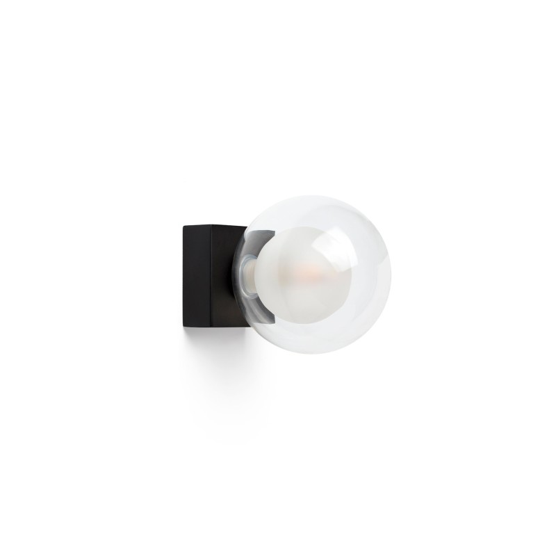 Luminária de parede em aço preto G9 LATTES