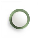 Luminária de parede em aço com LED integrado na cor verde GASTES