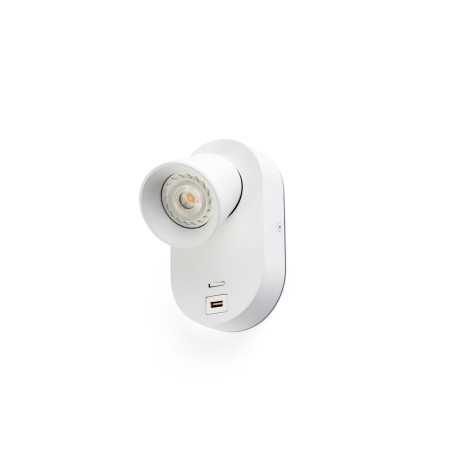Luminária de parede em alumínio branco mate GU10 MALARCE