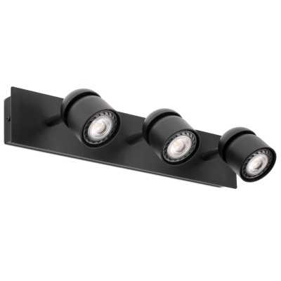 Lâmpada de parede em plástico preto fosco GU10 MOUFFY