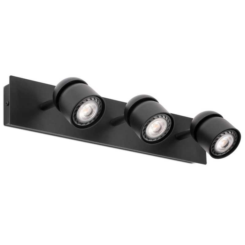 Lâmpada de parede em plástico preto fosco GU10 MOUFFY