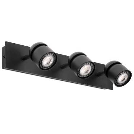 Lâmpada de parede em plástico preto fosco GU10 MOUFFY