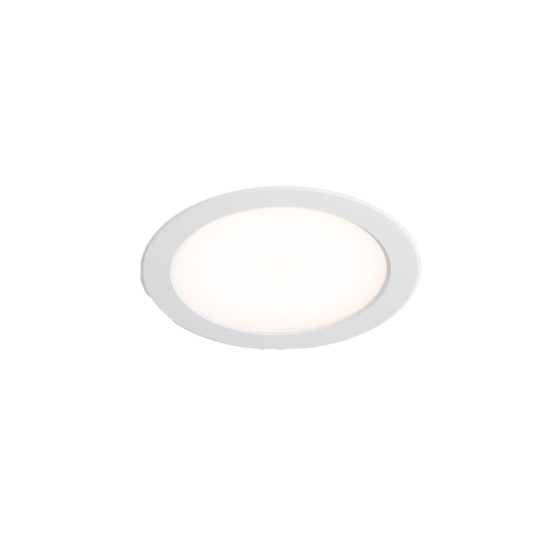 Candeeiro de teto em alumínio com LED integrado, acabamento branco mate AGASSAC