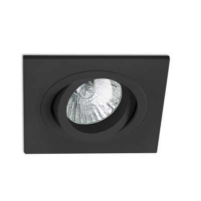 Luminária de teto em alumínio GU10 preto fosco LONGNES
