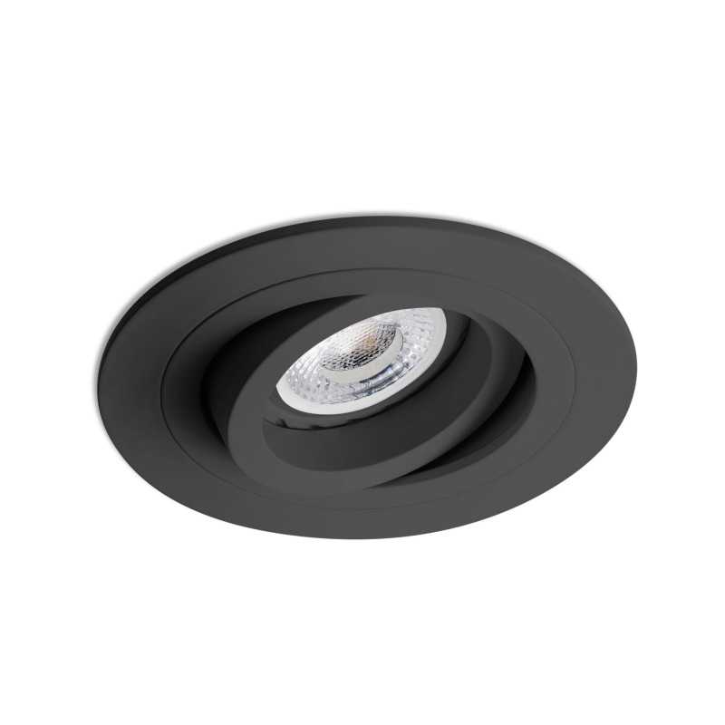 Luminária de teto em alumínio preto fosco GU10 BAZELAT