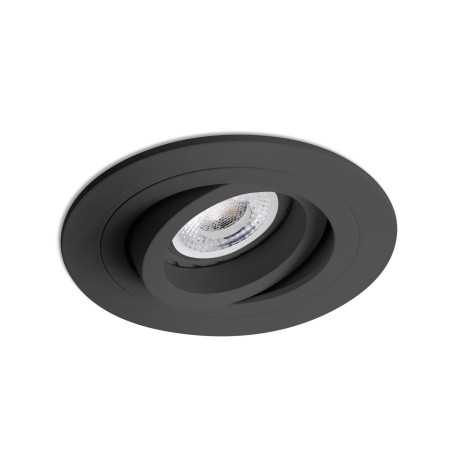 Luminária de teto em alumínio preto fosco GU10 BAZELAT
