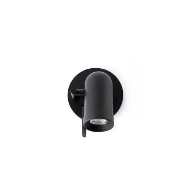 Luminária de parede em aço preto fosco GU10 JALLANS