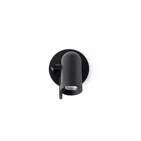 Luminária de parede em aço preto fosco GU10 JALLANS