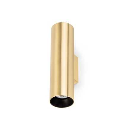 Luminária de parede em alumínio dourado fosco GU10 MEURSAC