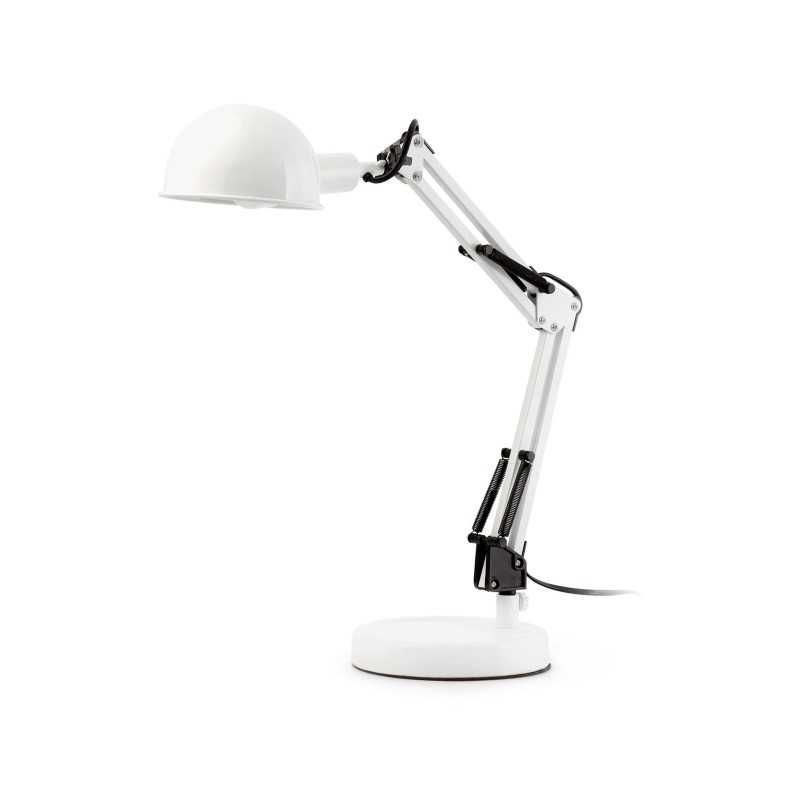 Luminária de mesa em aço E14 branco fosco LECAUDE