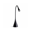 Luminária de mesa em alumínio com LED integrado preto brilhante LAFITTE