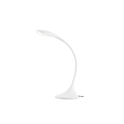 Lâmpada de mesa em plástico com LED integrado fosco branco RISOUL