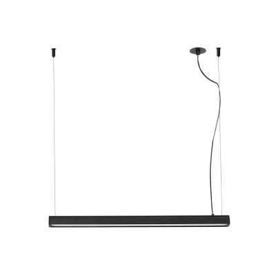 Candeeiro teto em alumínio com LED integrado preto mate PRUGNY