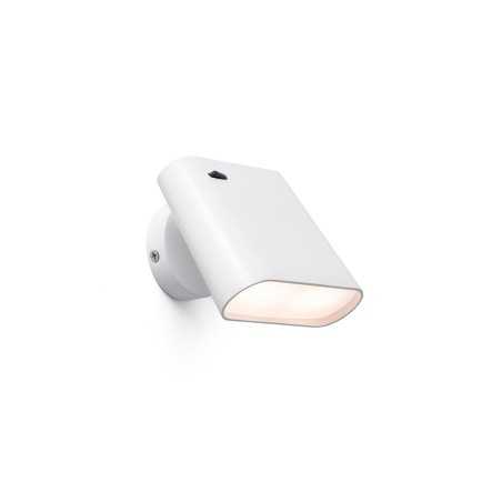 Luminária de parede em aço com LED integrado, acabamento branco mate LORQUIN