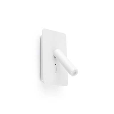 Candeeiro de parede em alumínio com LED integrado branco mate SABRES