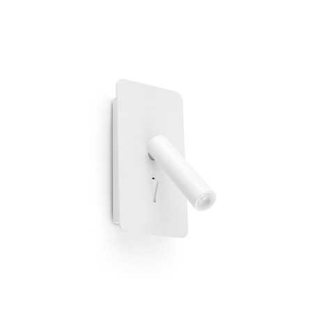 Candeeiro de parede em alumínio com LED integrado branco mate SABRES