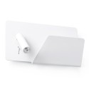 Luminária de parede de alumínio com LED integrado, cor branco mate BARDOT