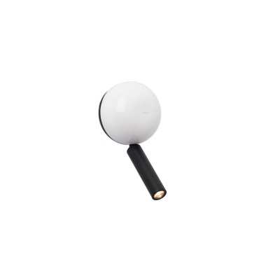 Luminária de parede em alumínio com LED integrado, acabamento branco brilhante LOCMINE