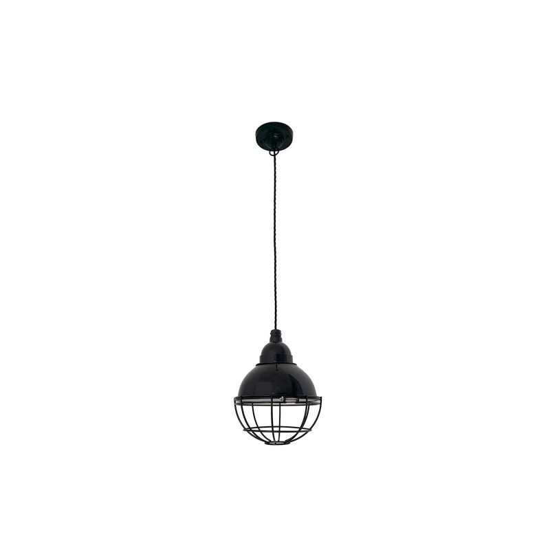 Luminária de teto em aço E27 preto brilhante LINIERE